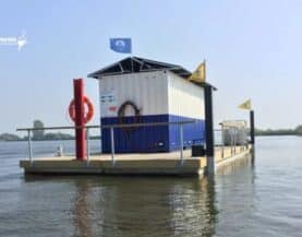 Ujuv jäätmejaam Hollandis