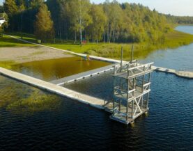 Väinjärve ujula ujumiskai ja hüppetorn